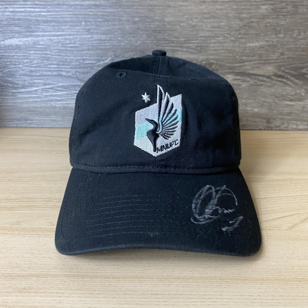 Minnesota United FC Hat Cap Strap Back Black MLS Soccer Mens New Era Signed
